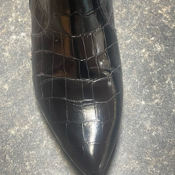 AllSaints Aster Croco Boots Black Size 40 - Picture 6 of 9